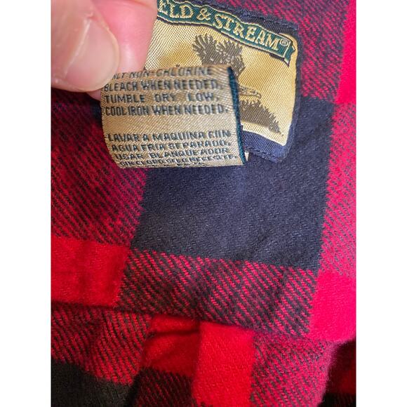 Field & Stream Red Black Buffalo Check Plaid Shacket EUC Sz XXL Tall Men’s Gorp - Picture 3 of 11